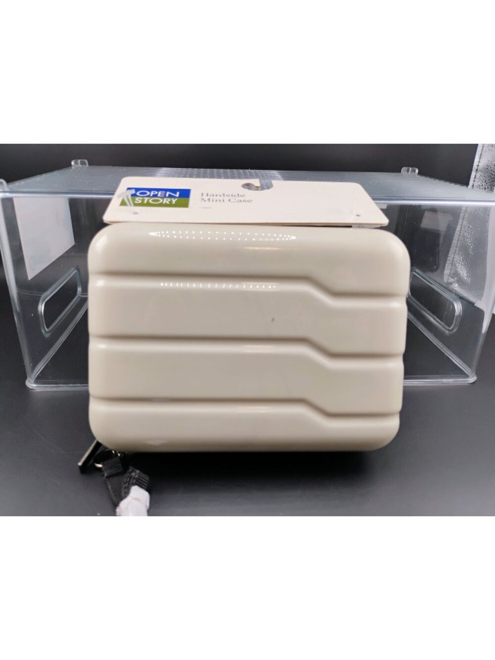 Open Story Hardside Mini Case Durable Ivory Multipurpose Organizer